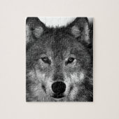 Zwart-witwerk met Wolf Legpuzzel (Verticaal)
