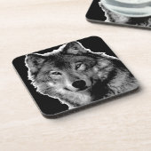 Zwart-witwerk met Wolf Onderzetter (Linkerzijde)