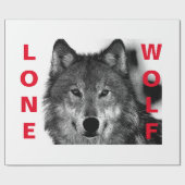 Zwart-witwerk met wolf oog cadeaupapier (Vlak)