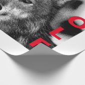 Zwart-witwerk met wolf oog cadeaupapier (Hoek)