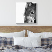 Zwart-witwerk met wolf oog canvas afdruk (Insitu (Slaapkamer))