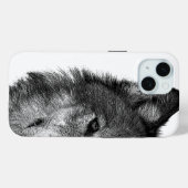 Zwart-witwerk met wolf oog Case-Mate iPhone case (Achterkant (horizontaal))