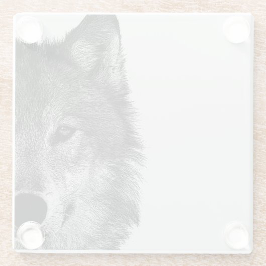 Zwart-witwerk met wolf oog glazen onderzetter (Achterkant)