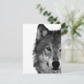 Zwart-witwerk met wolf oog kaart (Staand voorkant)