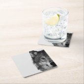 Zwart-witwerk met wolf oog kartonnen onderzetters (Insitu)