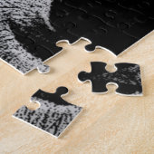 Zwart-witwerk met wolf oog legpuzzel (Zijkant)