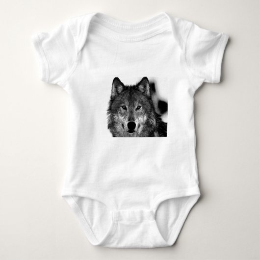 Zwart-witwerk met Wolf Romper (Voorkant)