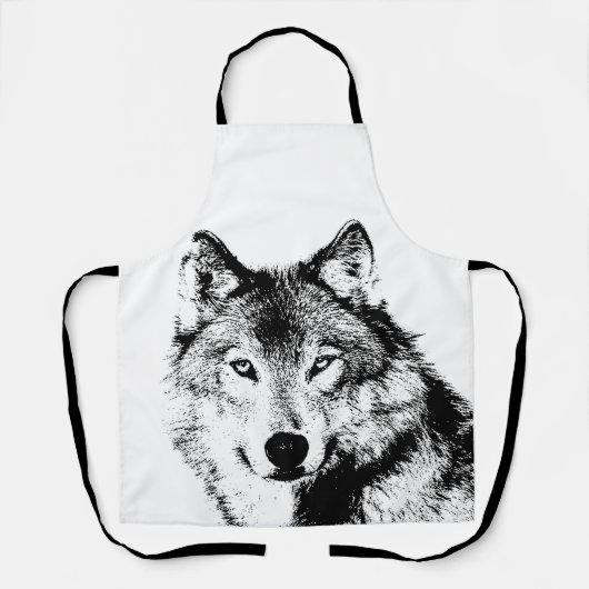 Zwart-witwerk met Wolf Schort (Voorkant)