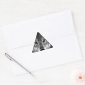 Zwart-witwerk met Wolf Sticker (Envelop)