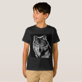 Zwart-witwerk met Wolf T-shirt (Voorkant volledig)