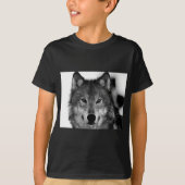 Zwart-witwerk met Wolf T-shirt (Voorkant)
