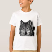 Zwart-witwerk met Wolf T-shirt (Voorkant)