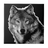 Zwart-witwerk met Wolf Tegeltje (Voorkant)