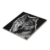 Zwart-witwerk met Wolf Tegeltje (Zijkant)