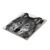 Zwart-witwerk met Wolf Tegeltje (Zijkant)