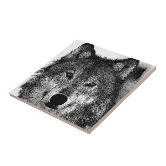 Zwart-witwerk met Wolf Tegeltje (Zijkant)