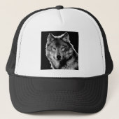 Zwart-witwerk met Wolf Trucker Pet (Voorkant)