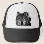 Zwart-witwerk met Wolf Trucker Pet (Voorkant)