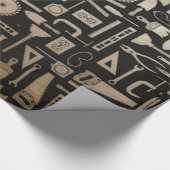 Zwart-witwerkshop en Gold-tools Cadeaupapier (Hoek)