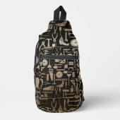 Zwart-witwerkshop en Gold-tools Sling Bag (Voorkant)