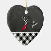 Zwart witwerprendierlijk alkbord, gepersonaliseerd keramisch ornament (Rechts)