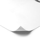 Zwart-witwertoren van Pisa Italië Poster (Hoek)