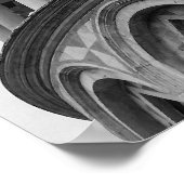 Zwart-witwertoren van Pisa Italië Poster (Hoek)