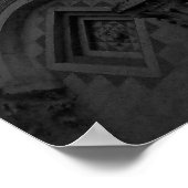 Zwart-witwertoren van Pisa Italië Poster (Hoek)