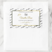 Zwart-witwoord Cloud Gold Product Label Logo (Tas)