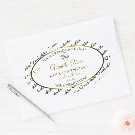 Zwart-witwoord Cloud Gold Product Label Logo (Envelop)