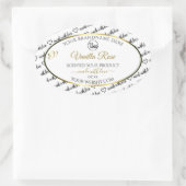 Zwart-witwoord Cloud Gold Product Label Logo (Tas)