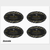 Zwart-witwoord - label voor cloud Logo Gold (Vel)
