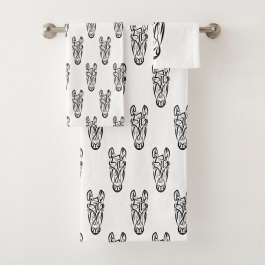 Zwart-witworstpaard Bad Handdoek (Insitu)