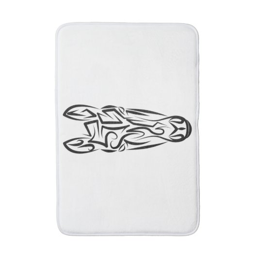 Zwart-witworstpaard Badmat (Voorkant Verticaal)