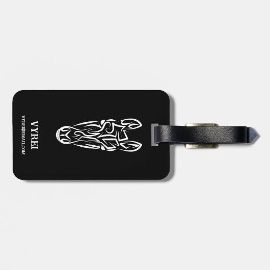 Zwart-witworstpaard Bagagelabel (Achterkant horizontaal)