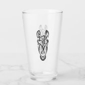 Zwart-witworstpaard Glas (Achterkant)