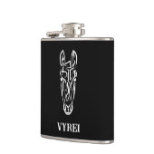 Zwart-witworstpaard Heupfles (Links)