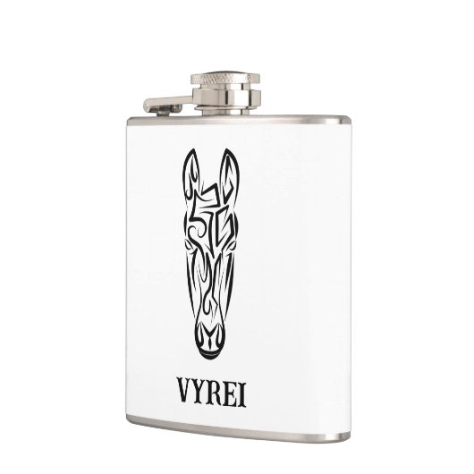 Zwart-witworstpaard Heupfles (Links)