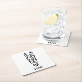 Zwart-witworstpaard Kartonnen Onderzetters (Insitu)