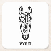 Zwart-witworstpaard Kartonnen Onderzetters (Voorkant)