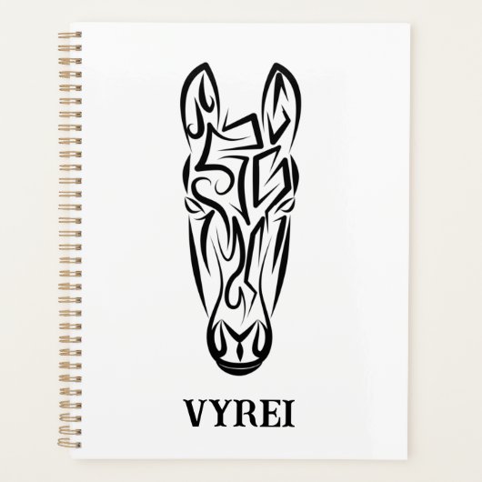 Zwart-witworstpaard Planner (Voorkant)