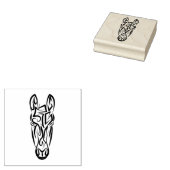Zwart-witworstpaard Rubberstempel (Gestempeld)