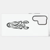 Zwart-witworstpaard Samsung Galaxy Hoesje (Achterkant horizontaal)