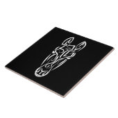 Zwart-witworstpaard Tegeltje (Zijkant)