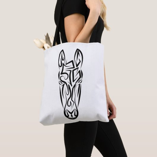 Zwart-witworstpaard Tote Bag (Dichtbij)