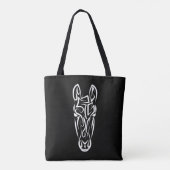 Zwart-witworstpaard Tote Bag (Achterkant)