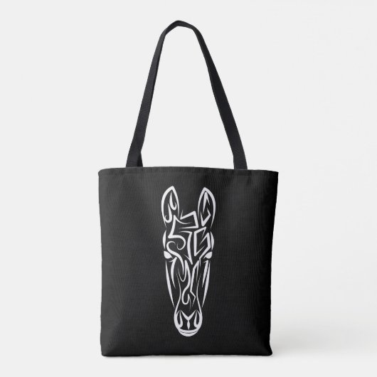Zwart-witworstpaard Tote Bag (Achterkant)