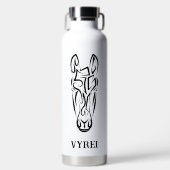 Zwart-witworstpaard Waterfles (Voorkant)