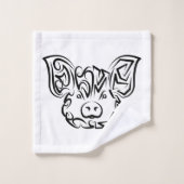 Zwart-witworstvarken Bad Handdoek (Wasdoekje)