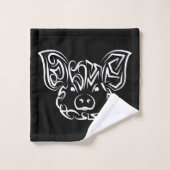 Zwart-witworstvarken Bad Handdoek (Wasdoekje)